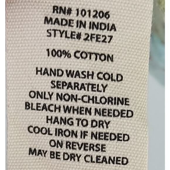 Soft Surroundings SZ L 100% Cotton Bisonette Gauze Floral Button Down Shirt - Picture 7 of 7